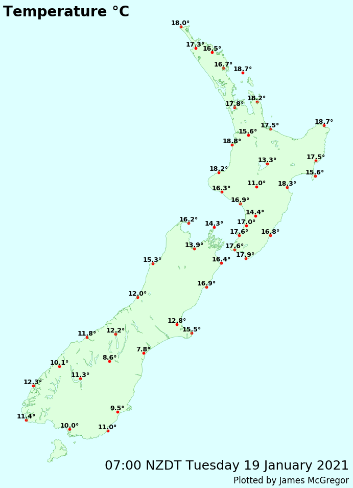 Current New Zealand Weather